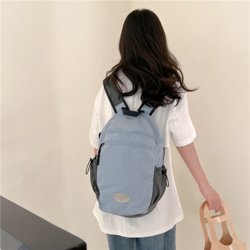 書包女大學生睿營  2025新款韓版簡約百搭復古輕便旅行休閒雙肩包