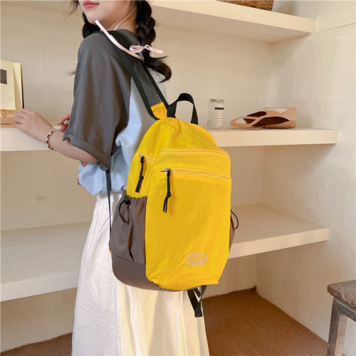 書包女大學生睿營  2025新款韓版簡約百搭復古輕便旅行休閒雙肩包