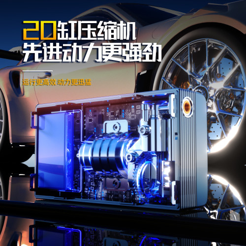 12v車用充氣泵大功率汽車打氣泵電動10pa摩托高壓輪胎充氣寶