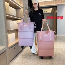 萬向輪旅行包輕可攜式行李袋收納包待産包乾溼分離大容量健身瑜伽包