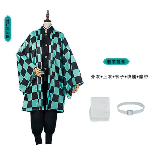 鬼滅之刃cos服成人兒童炭治郎彌豆子我妻善逸蝴蝶忍動漫服裝