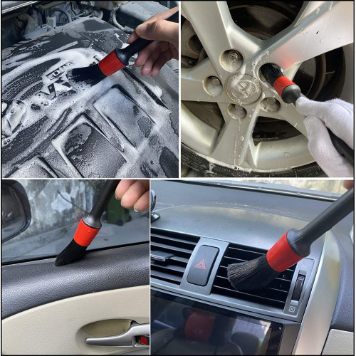 新款汽車清洗美容工具35件套洗車電鑽清潔刷細節刷噴槍套裝