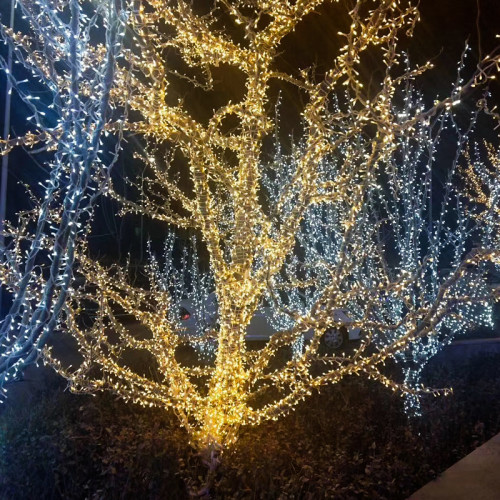 24V低壓LED燈串戶外防水彩燈閃燈串燈聖誕過年裝飾燈春節商場布置