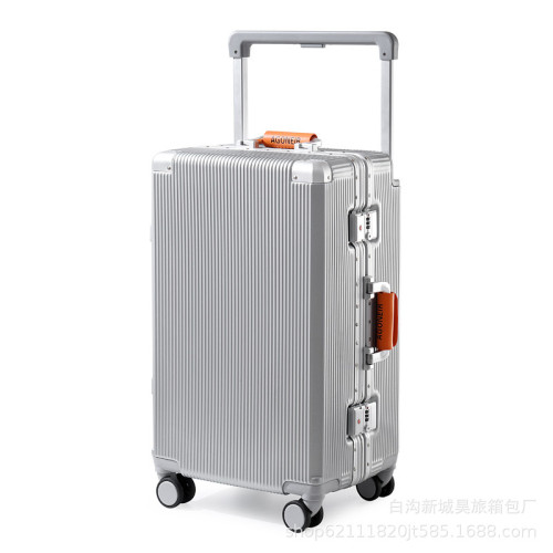行李箱鋁框20寸登機箱26寸萬向輪寬拉桿旅行箱男女學生24寸密碼箱
