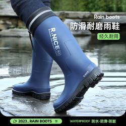 備美雨鞋男款長筒防水鞋防滑釣魚套鞋加絨水靴棉套矽膠鞋雨靴子男