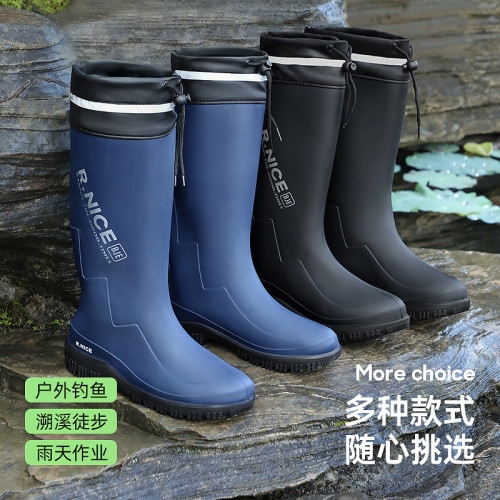 備美雨鞋男款長筒防水鞋防滑釣魚套鞋加絨水靴棉套矽膠鞋雨靴子男