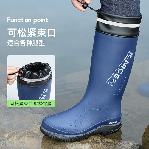 備美雨鞋男款長筒防水鞋防滑釣魚套鞋加絨水靴棉套矽膠鞋雨靴子男
