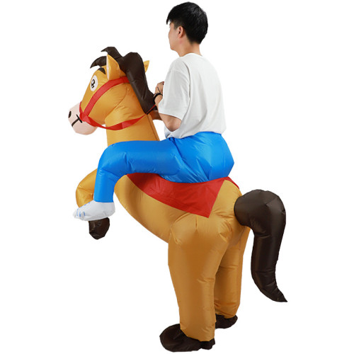 新品萬聖節騎行活躍馬表演服可愛動物坐騎道具爵士馬充氣服