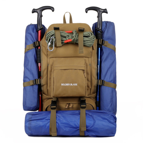 新品徒步登山包50L大容量防水超輕戶外運動雙肩包+防雨罩