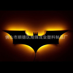 40CM 3D正義聯盟蝙蝠俠七彩小夜燈客廳臥室兒童插電遙控LED壁燈