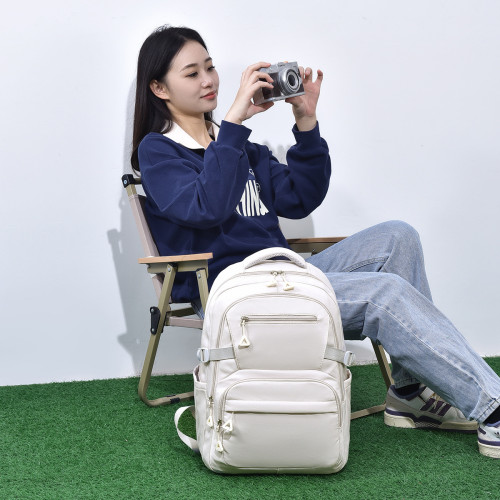 新款男女休閒後背包旅行大容量雙肩包韓版後背包中大學生休閒後背包