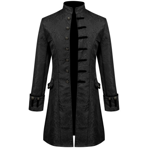 2025春秋新款西班牙中世紀服飾男士純色提花演出服外套服裝