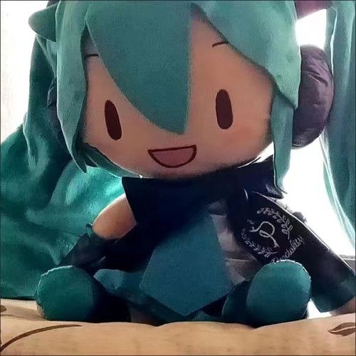 正版同款初音未來玩偶抱枕經典深海毛絨fufu玩偶公仔擺件禮物