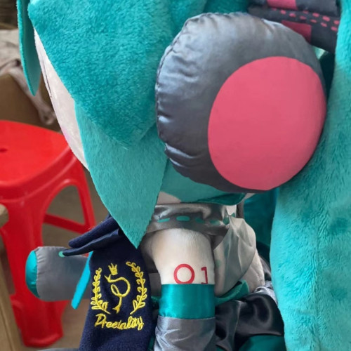 正版同款初音未來玩偶抱枕經典深海毛絨fufu玩偶公仔擺件禮物