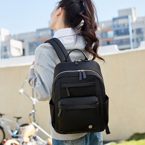 雙肩包女2024新款時尚輕便通勤旅行包包大容量電腦後背包大學生書包