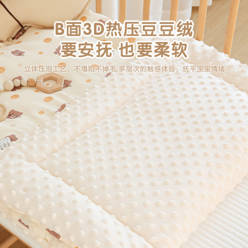 新生嬰兒床褥子幼兒園寶寶小被褥兒童床褥墊純棉可水洗午睡鋪墊子