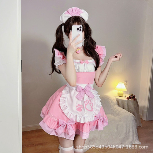 女僕裝女傭洛麗塔Lolita服裝COS二次元夏季連衣裙軟妹貓咪可愛