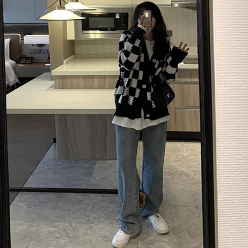 天貓品質~孕婦褲春秋牛仔褲大碼濶腿褲外穿直筒孕婦褲【1件】