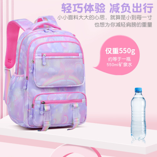 爆款書包小學生女孩1-3-6年級減負兒童防水護脊雙肩後背包5