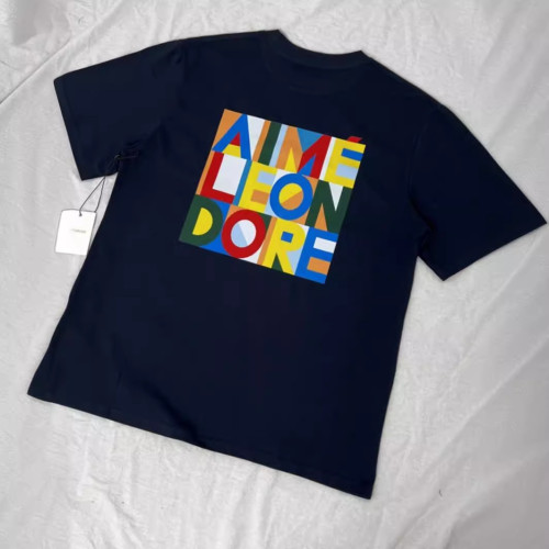 Aime Leon Dore 抽象色塊印花夏季高街男女寬松休閒短袖T恤潮