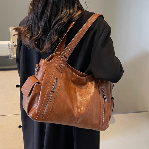 包包女托特包大容量秋冬可斜背2023新款復古百搭高級感單肩手提包