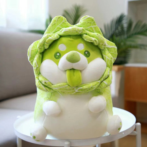 正版賽特嘟嘟蔬菜精靈白菜狗毛絨玩具公仔小狗玩偶抱枕生日禮品