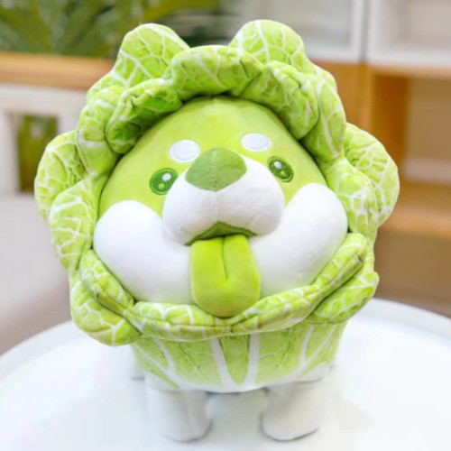 正版賽特嘟嘟蔬菜精靈白菜狗毛絨玩具公仔小狗玩偶抱枕生日禮品