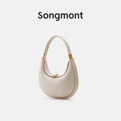 Songmont松月系列中號月彎包設計師款月牙包秋冬新品單肩腋下包包