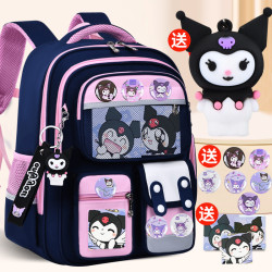 新款小學生書包1-3-6年級減負6-9-12嵗男女孩大容量兒童雙肩後背包
