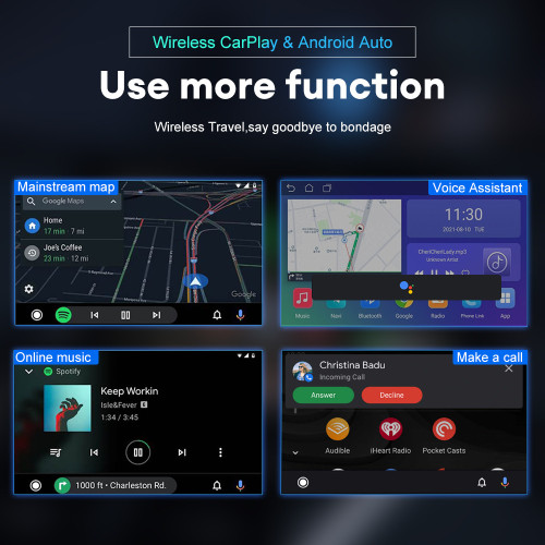 有線轉無線Carplay和AndroidAuto無線傳輸轉接器適用於安卓蘋果