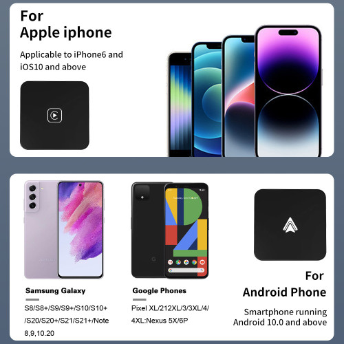 有線轉無線Carplay和AndroidAuto無線傳輸轉接器適用於安卓蘋果