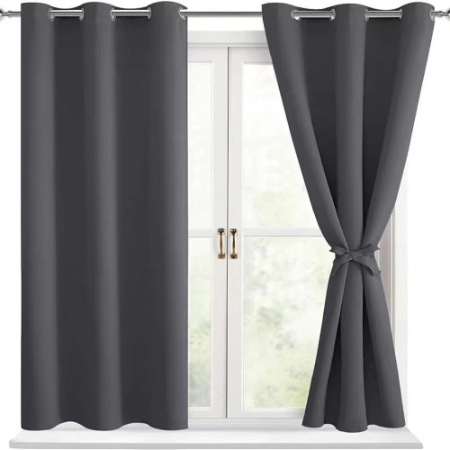window curtains純色高緊密全遮光窗簾成品窗簾窗紗