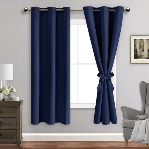 window curtains純色高緊密全遮光窗簾成品窗簾窗紗