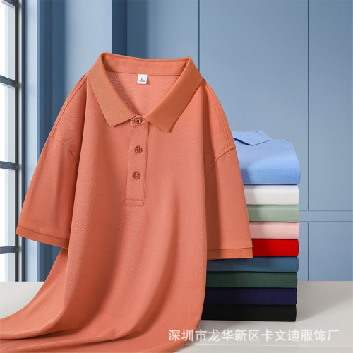 時都55301貴族匹馬棉220克純色男女翻領短袖POLO工作文化衫