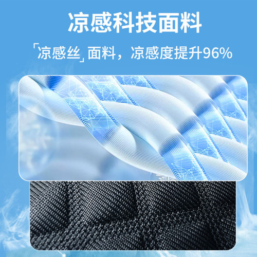 夏季新款小葫蘆涼感絲通風製冷汽車坐墊防滑單座套按摩免綁車套