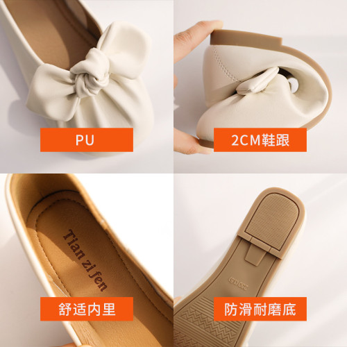 精品台州時裝女鞋時尚蝴蝶結軟底單鞋軟底不累腳工作鞋女