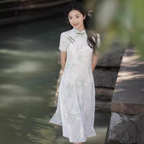 2025親子裝旗袍連衣裙風夏季洋氣年輕款旗袍母女旗袍連衣裙