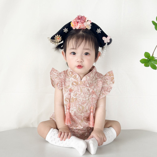 包屁衣夏季嬰兒衣服風流蘇嬰兒連體衣夏季短袖薄款寶寶衣服