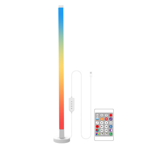 爆款RGB智能氛圍落地燈led拾音燈電競客廳臥室牆角音樂節奏燈