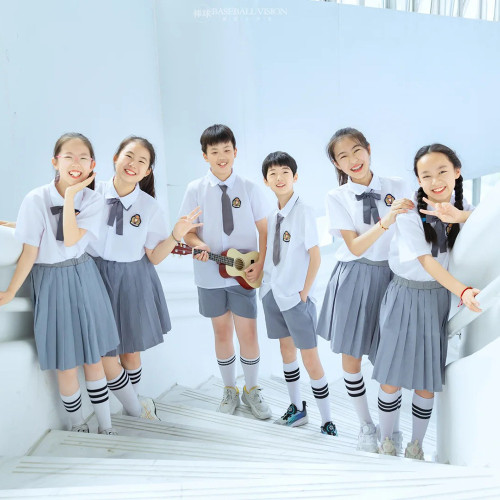 兒童校服套裝小學生班服夏季大班幼兒園畢業照園服夏裝英倫風校服
