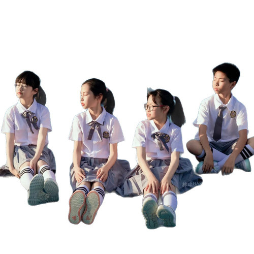 兒童校服套裝小學生班服夏季大班幼兒園畢業照園服夏裝英倫風校服