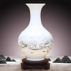 景德鎮陶瓷器辦公室花瓶擺件工藝品客廳插花家居博古架酒櫃裝飾品