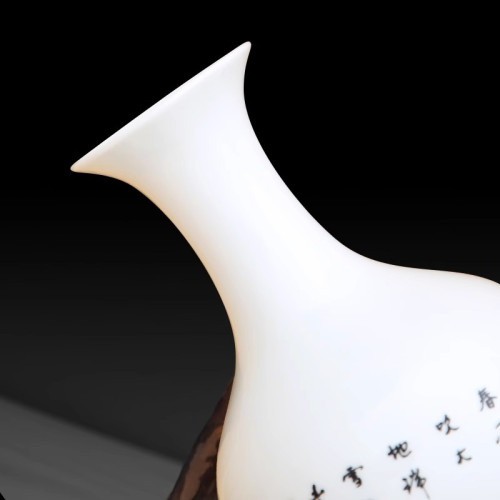 景德鎮陶瓷器辦公室花瓶擺件工藝品客廳插花家居博古架酒櫃裝飾品