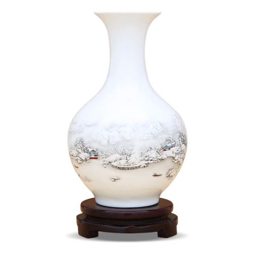 景德鎮陶瓷器辦公室花瓶擺件工藝品客廳插花家居博古架酒櫃裝飾品