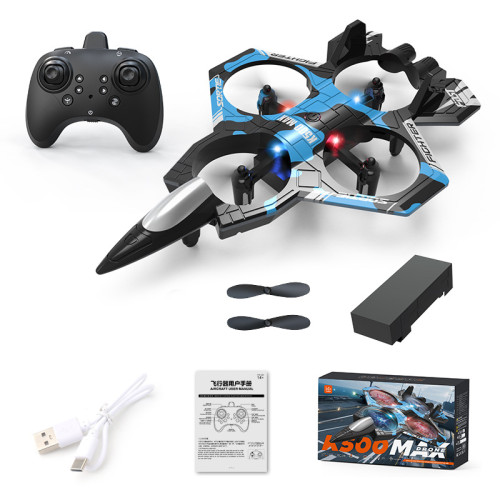 新品K500MAX遙控戰鬭機四軸定高無人機翻滾拋飛特技玩具飛機