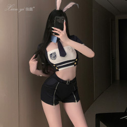 仙懿萬聖節服飾性感兔子警官cos服夜場酒吧吸睛辣妹舞台演出服681