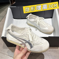 真皮休閒運動鞋女2025春夏新款潮牌復古平底德訓鞋軟底輕便阿甘鞋