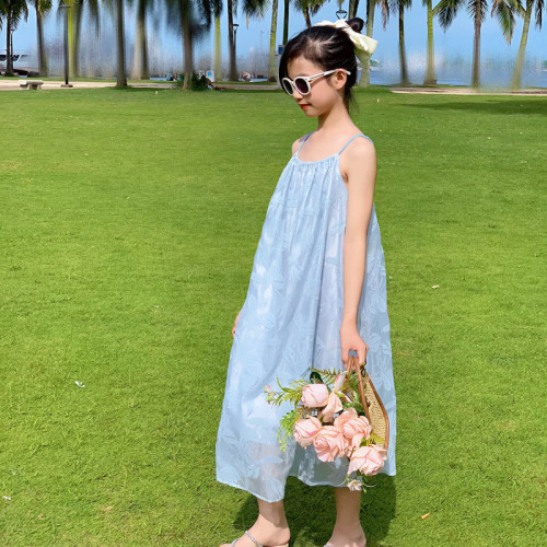 親子裝2025夏裝新款母女裝連衣裙海邊度假露背仙女裙連衣長裙