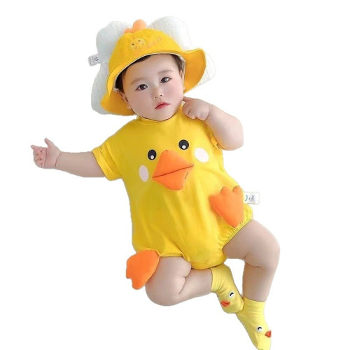 新生夏季寶寶夏裝薄款連體衣衣服純棉包屁衣夏季短袖爬服嬰兒哈衣