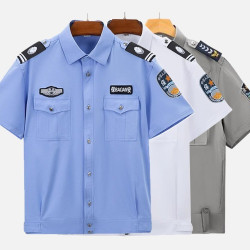 冰絲速乾保安工作服套裝夏款短袖襯衣2025新款夏季速乾衣保安服裝